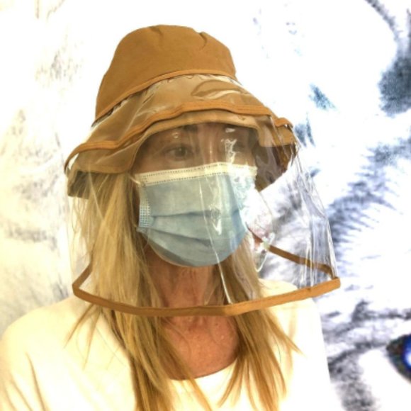 Face shield Mask with matching Hat sturdy washable - Picture 1 of 6